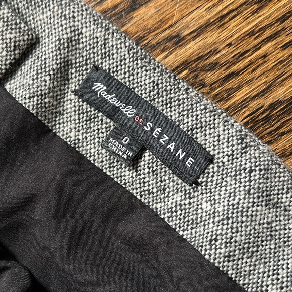 Madewell et Sezane gray wool mini skirt size 0 - Picture 4 of 5